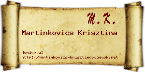 Martinkovics Krisztina névjegykártya